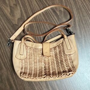 Buttery Soft Italian Woven Leather Crossbody Handbag